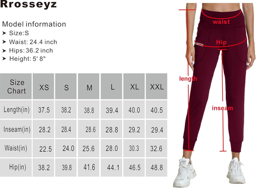 Joggers Pants for Women-Quick Dry Pants with Pockets for Travel Athletics Casual - Picture 7 of 12