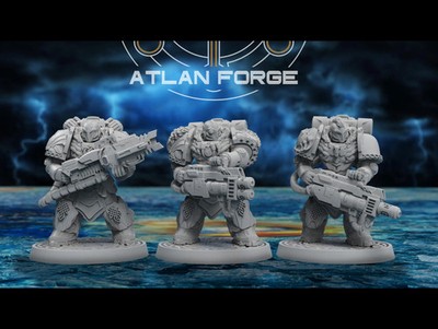 3D Printed Asgardian Heavy Aegis x5 by Atlan Forge