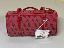 Dooney and Bourke Barrell Bag Classic Red monogram design NEW WITH TAGS