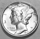 1941 P MERCURY DIME SUPERB GEM BU +  No Reserve  *J1885