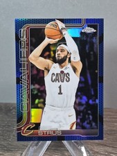 2025-26 Topps Chrome #32 Max Strus Blue Basketball Refractor #/150 Cavaliers