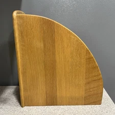Vtg Julie Pomerantz Solid Light Oak Magazine Holder 14.5”x11”x5.5” in EUC!