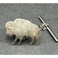 Buffalo Bison Tie Tack w/chain