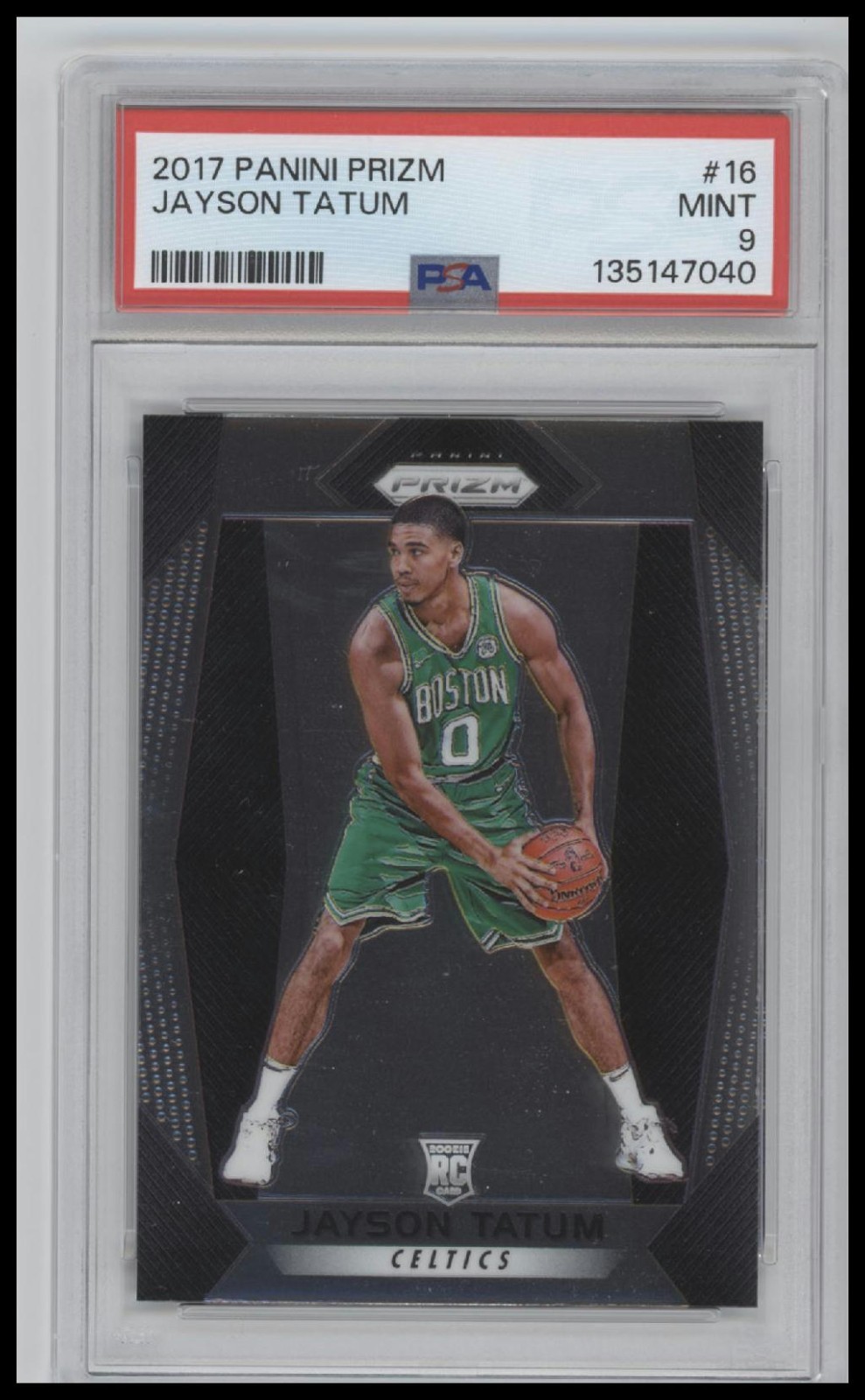 2017 Panini Prizm Jayson Tatum Rookie RC #16 Celtics PSA 9 MINT **GORGEOUS**