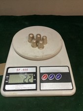 5 Silver Thimbles Hallmarked Or Marked Silver Some Dented 20g