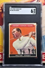 1933 Goudey Gum Sport Kings #8 WALTER HAGEN SGC 6 EX-MT World Golf HOF Prewar
