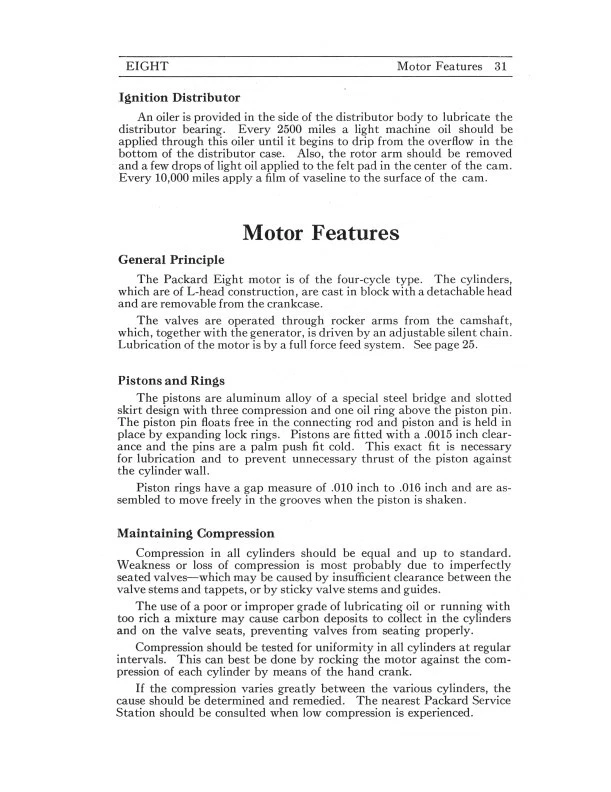 Packard 1929 8 propietarios manual estándar personalizado Speedster Guide 626 633 640 645 Foto 4 de 4