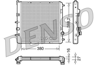 DENSO Motorkühler Wasserkühler DRM07003 für PEUGEOT 207 C3 DS3 CITROËN SW 208 1