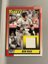 2025 Topps Update Series - 1990 Topps Baseball Relics Ben Rice #90RU-BR