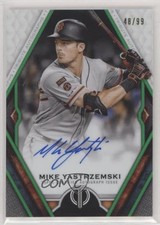 2021 Topps Tribute Tribute Auto Green 48/99 Mike Yastrzemski #TA-MY Auto 0tg5