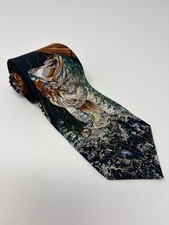 PURITAN Fish Tie Fishing Silk Neck Tie Scenic...