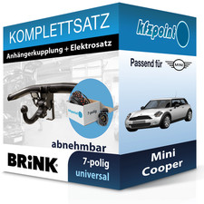 Für Mini Cooper 05- BRINK Anhängerkupplung abnehmbar + 7polig E-Satz neu