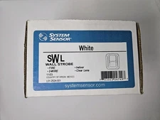 System Sensor SWL 2 Wire Fire Wall Strobe White Clear Lens 