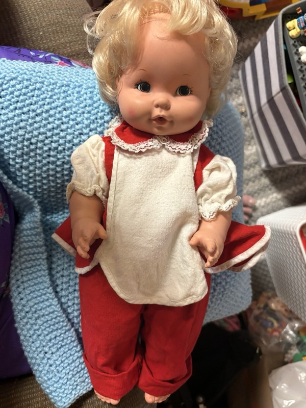 Vintage Mattel  Doll Talker With Pull String On Back Of Head 