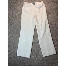 Talbots Signature White Straight Leg Dress Pants Womens 10 NWT Business Career