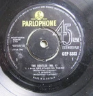 THE BEATLES (No 1) EP 1st Press 1963 but no Cover VG+ Plays well