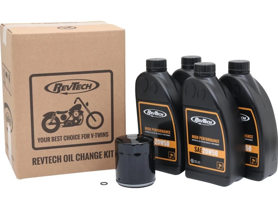 RevTech Oil Change Service Kit Harley Sportster/evolution Black Filter