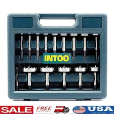 16PCS Forstner Bits Set Hex Shank Wood Drill Smooth Cutting Efficiency New