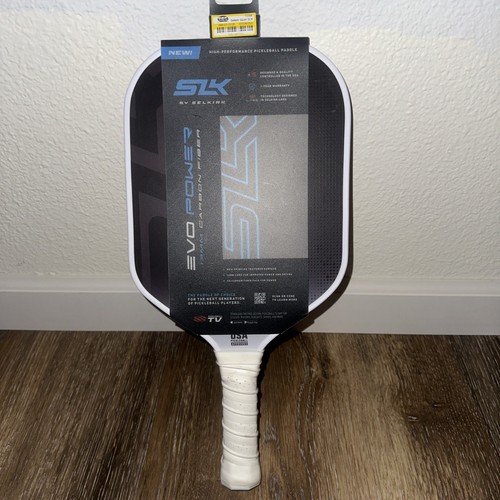 Selkirk Sport SLK Evo Power Max 13mm Pickell ball Paddle White Carbon fiber