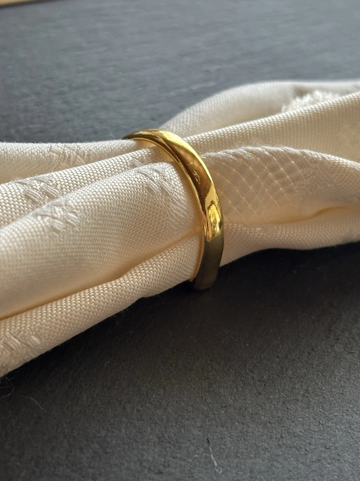Serviettenringe Gold | Edelstahl | 6 Stück | Tischdeko Elegant | Hochzeit Deko - Bild 1 von 4