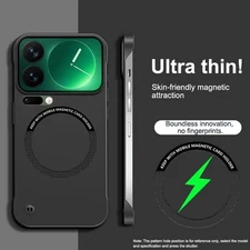 Luxury Frameless Hybrid Magnetic Hard Back PC Slim Cover Case For XiaoMi 17 Pro