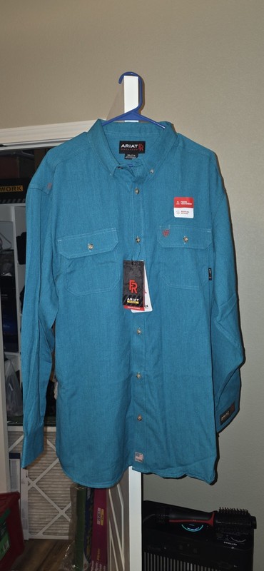 Ariat FR Cat 2 Mens Long Sleeve Button Down New With Tags Xxl