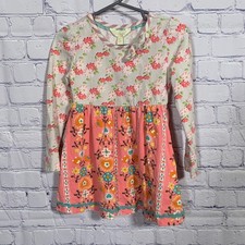 Matilda Jane Girls Ring of Flowers Dress Pink Gray Size 2T Dainty Floral