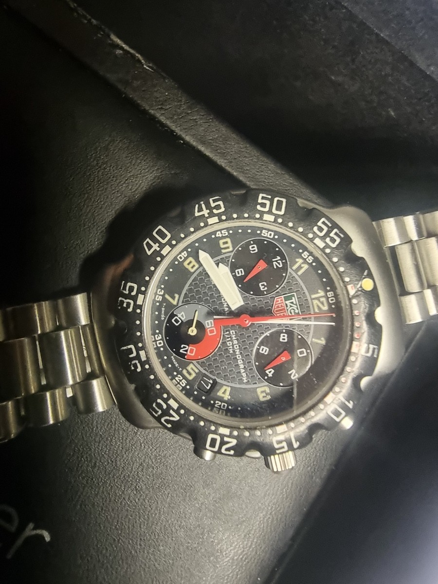 TAG Heuer mens rare watch F1 Formula 1 chronograph Gulf McQeen