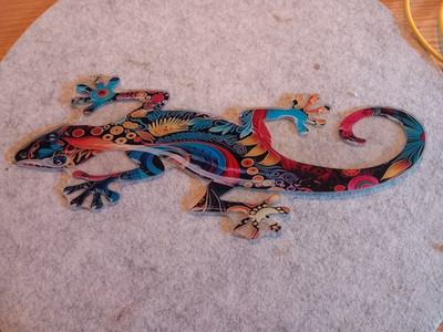 wand gecko dekowandbild acryl neu