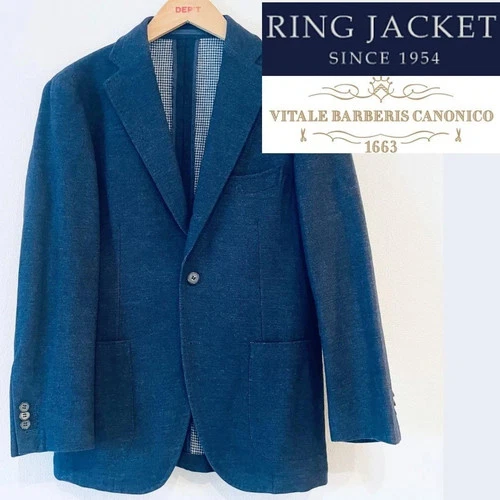 RING JACKET Vitale Barberis Canonico Wool Jacket Navy Made in Italy from Japan video thumbnail
