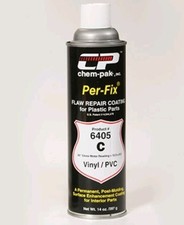 Case of 12 Chem-Pak Per-Fix 6405C Flaw Repair Coating Spray 14oz Vinyl PVC...