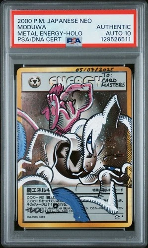 2000 POKEMON JPN NEO MODUWA METAL ENERGY HOLO PSA AUTHENTIC AUTO 10 MEW MEWTWO