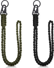Frienda 2 Set Heavy Duty Paracord Lanyard Keychain Braided 550 Paracord Necklace