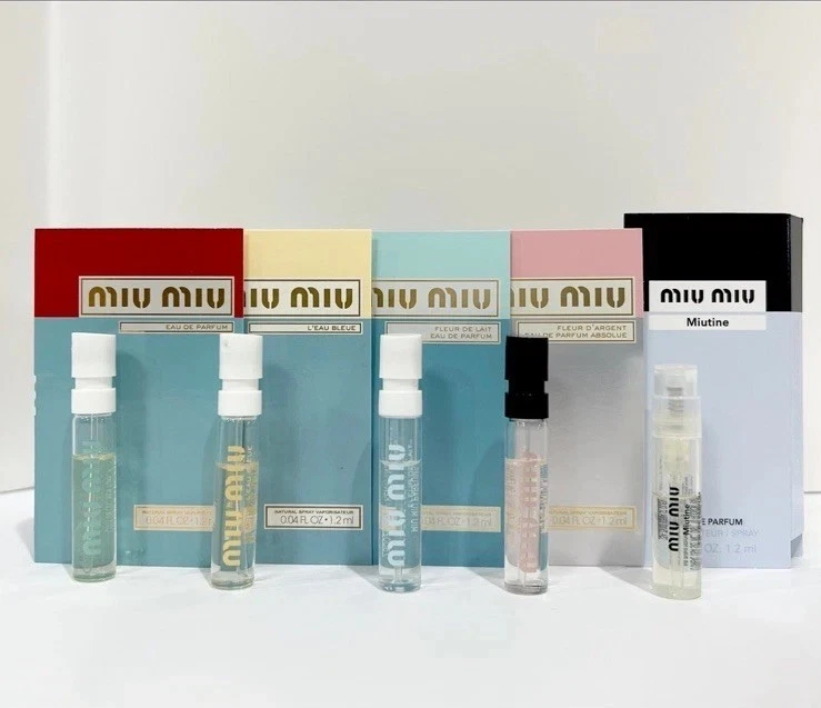 Miu Miu Perfume Collection Sample Spray Vial 5 pc Set | eBay