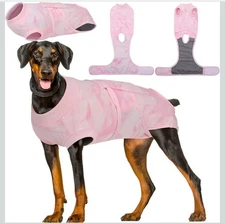 Dog Surgery Recovery Suit, Anti Licking Pet Surgical Suit for Dogs Male Neuter-L