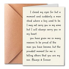 Happy Birthday Card for Son, Gifts from Parents, Birthday Decor