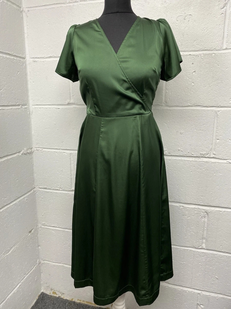 louche green dress Louche London Lucy Chevron Print Dress Green main image 0