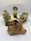 Shawnee Planters Asian Figurines Pottery MCM Vintage Set of 4 Lot