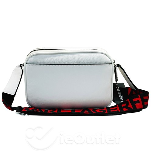 Borsa Karl Lagerfeld Paris in pelle premium Simone cuore rosso tracolla fotocamera - Foto 3 di 7