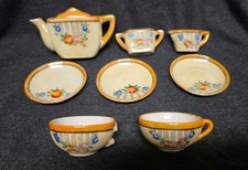 Lusterware Tea Set, Child's Size, Japan, Hand Painted, Vintage