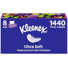 Ultra Soft Tissues, 8 Flat Boxes, 180 Tissues per , 3-Ply, Packaging May Vary