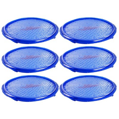Solar Sun Rings UV Resistant Pool Spa Heater Circular Solar Cover, Blue (6 Pack)