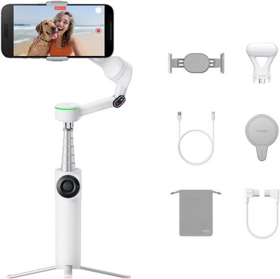Insta360 Flow 2 Pro 3-Axis AI-Powered Smartphone Gimbal Creator Bundle - White