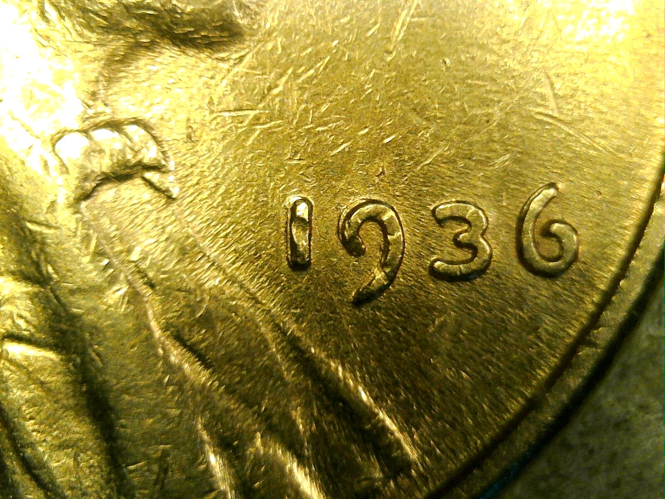 1936 American Cent Circulated Brown DDO Types 1 & 2 Philadelphia Lincoln Wheat - Image 2 of 4