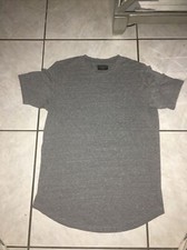 Goodlife Mens Curved Hem T shirt Sz Large Gray used made in USA