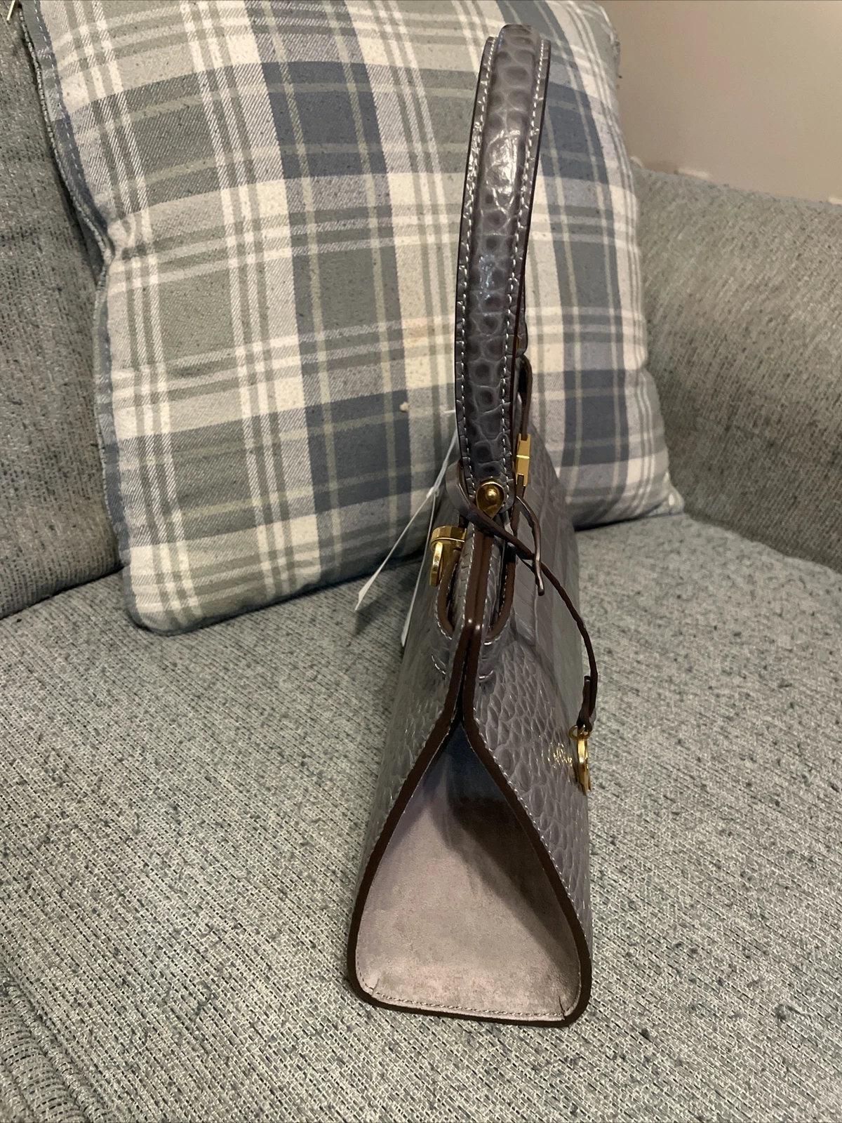 TORY BURCH Lee Radziwill Borsa Piccola In rilievo 75311 Zinco Prezzo al dettaglio $798 Nuova