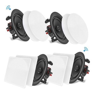 4 Speakers 6 5 Bluetooth Ceiling Wall Speaker Kit Flush Mount