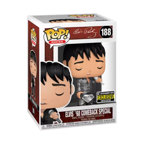 Funko Pop: Elvis Presley - Elvis '68 Comeback  (Diamond )  (EE) (Exclusive) #188