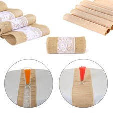 Rustic Jute Hessian Table Runners 29cmx274cm Natural Burlap Table Runner Wedding