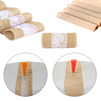 Rustikale Jute Hessische Tischläufer 29cmx274cm Natur Sackleinen Tischläufer Hochzeit